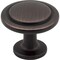 Elements 1-1/4" Diameter Brushed Oil Rubbed Bronze Round Button Gatsby Cabinet Knob 3960-DBAC - alternate 1